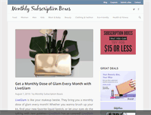 Tablet Screenshot of monthlysubscriptionboxes.net